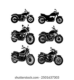 Motorcycle Silhouette Illustration - Perfect for T-shirt, Hoodie, and Pillow Cover Designs