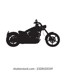 motorcycle silhouette isolated black on white background vector illustration