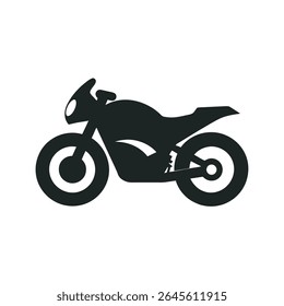 Silhueta de motocicleta Vista lateral Vetor Design
