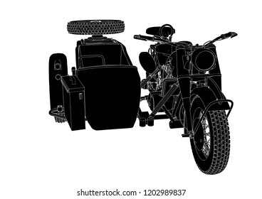 motorcycle silhouette vector