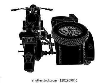 motorcycle silhouette vector