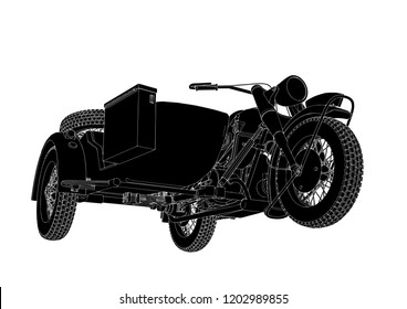 motorcycle silhouette vector