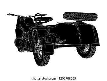 motorcycle silhouette vector