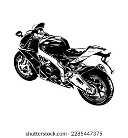 Motorcycle silhouette Vector. Art Vectorizer.