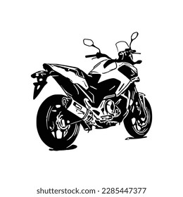 Vector de silueta de motocicleta. Vectorizador de arte.