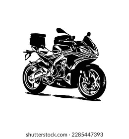 Motorcycle silhouette Vector. Art Vectorizer.