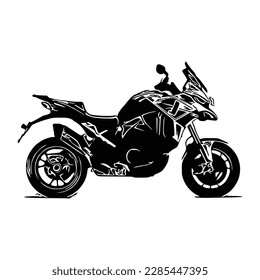 Motorcycle silhouette Vector. Art Vectorizer.