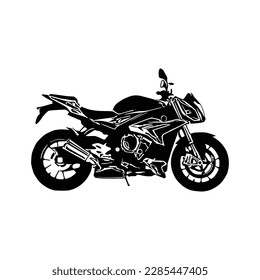 Vector de silueta de motocicleta. Vectorizador de arte.