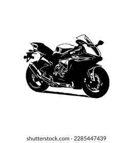 Vector de silueta de motocicleta. Vectorizador de arte.