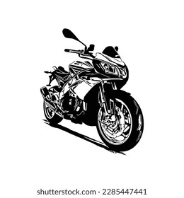 Vector de silueta de motocicleta. Vectorizador de arte.