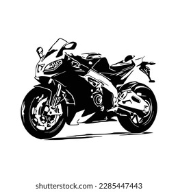 Motorcycle silhouette Vector. Art Vectorizer.
