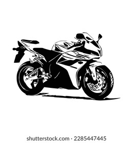 Motorcycle silhouette Vector. Art Vectorizer.