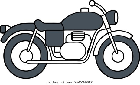 Silueta de la motocicleta en Ilustración vectorial