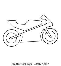 motorcycle silhouette white and black vector design
