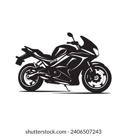 Motorcycle silhouettes on a white background. Vector illustration.
