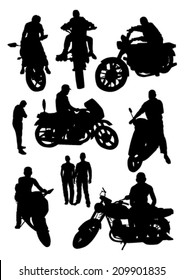 Motorcycle Silhouettes Set