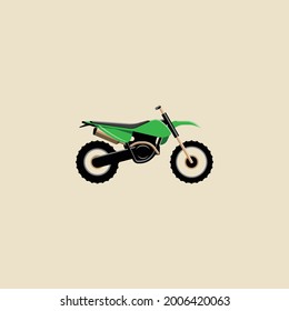 Ilustración de vector de color simple de motocicleta