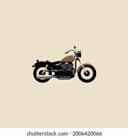 Motorcycle simple color vector illustration