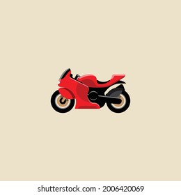 Motorcycle simple color vector illustration