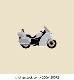 Motorcycle simple color vector illustration