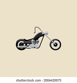 Motorcycle simple color vector illustration