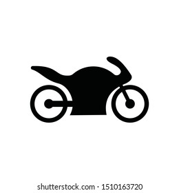 Motorcycle, simple icon. isolated on white. Vector illustration
