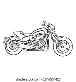 Detail Outline Drawing Shape Motorsport Superbike Stock Vector (Royalty ...