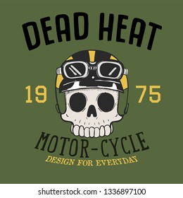 motorcycle skull rider for t-shirt print