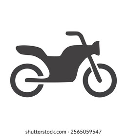 Motorcycle solid icon. Motor bike vector illustration isolated on white backdrop.