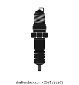 motorcycle spark plug icon in flat style