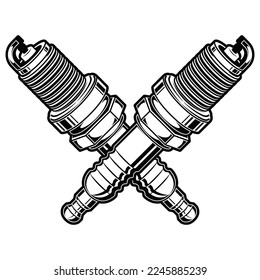 motorcycle spark plug icon silhouette isolated on white background