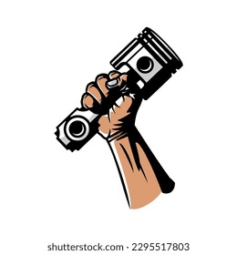 motorcycle spark plug vector, biker logo vector