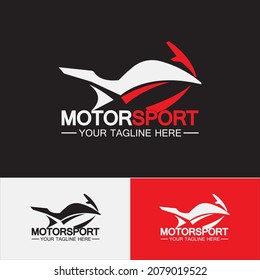 Motorcycle Sport Logo Symbol Vector illustration Design Template 