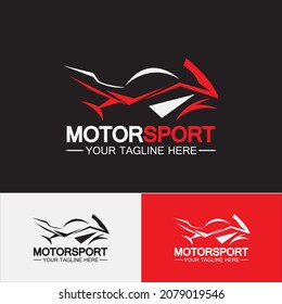 Motorcycle Sport Logo Symbol Vector illustration Design Template 
