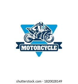 Motorcycle Sport Logo Template Design Vector