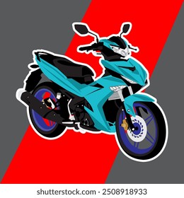 motocicleta esporte ciclomotor modelo 3d ilustração vetorial