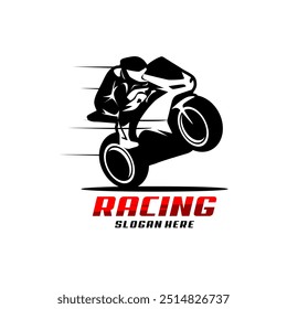 motorcycle sport racing logo vector