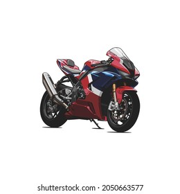 motorcycle sport side view vector