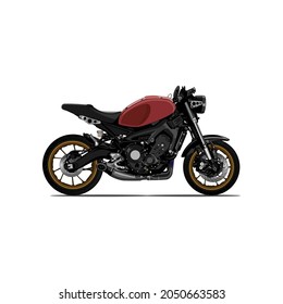 motorcycle sport side view vector