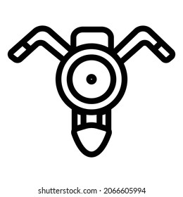 motorcycle steering vector icon outline. motorcycle icon theme
