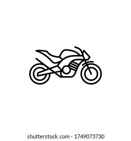 motorcycle street type icon vector on white background