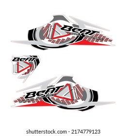 Motorcycle Striping Sticker. Motorcycle pinstripe. Vector illustration