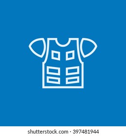 Icono de línea de traje de motocicleta.