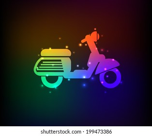 Motorcycle symbol,Rainbow vector