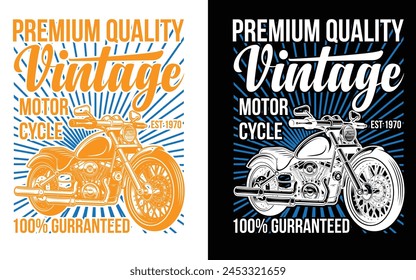 Motorcycle t shirt design premium quality vintage  motor cycle