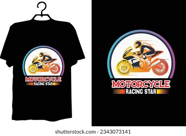 Motorcycle t shirt design vector