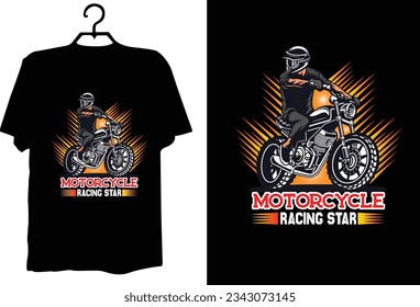 Motorcycle t shirt design vector