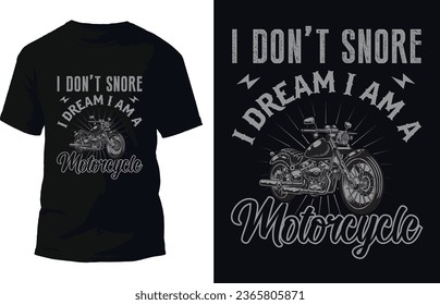 Motorcycle T Shirt Design Vector