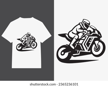Motorcycle theme t-shirt design with illustration of custom bike