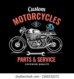 Material gráfico vectorial de temática de motocicleta para impresiones de prendas de vestir, carteles, pegatinas y otros usos.
